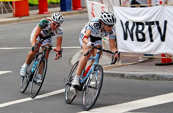 Last year's winner, TIBCO's Kat Carroll, launched a dangerous attack marked by Colavita's Rachael Heal.