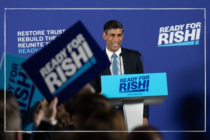 Rishi Sunak pictured at his leadership campaign launch