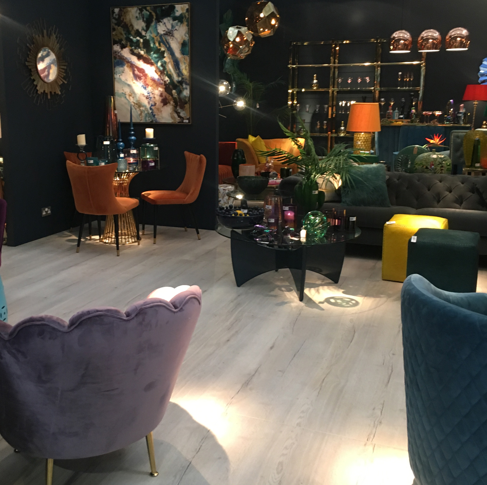 sofa set with wooden flooring and house bar