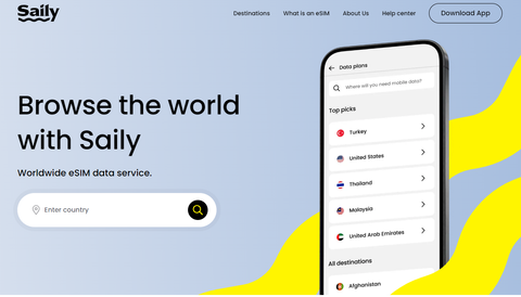 Saily landing page