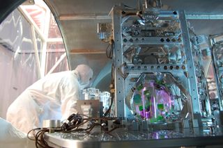 Technician Working on LIGO Detector