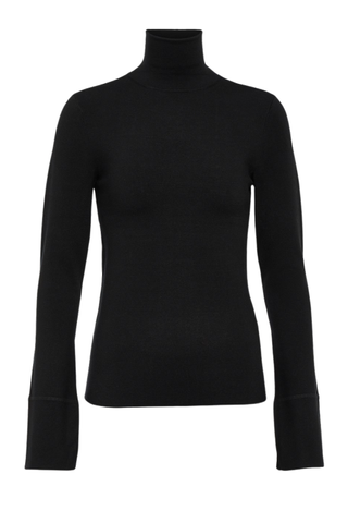 Silk-Blend Turtleneck Top