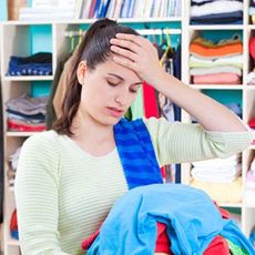 messy closet laundry