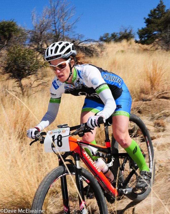 Beth Utley (Oro Valley Bicycles) taking the win in the elite women's class