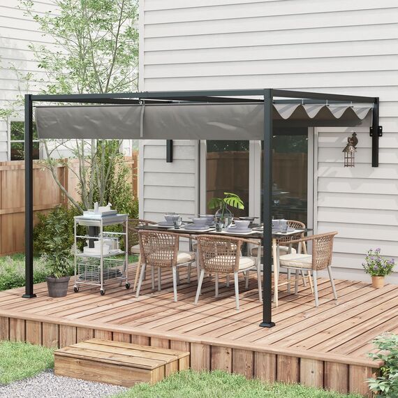 Outsunny pergola attached to house