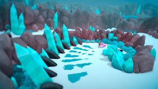 Temtem how to make money, frozen landscape with a tamer and a temtem