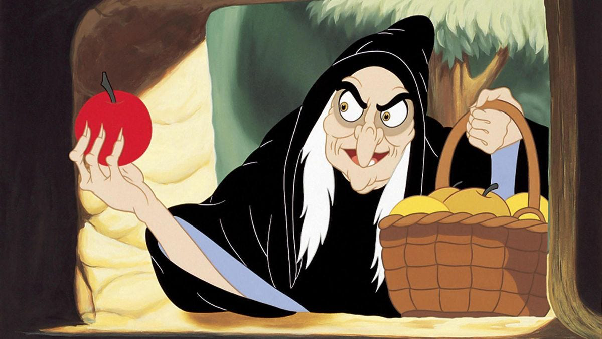 The Evil Queen in hag mode from Snow White