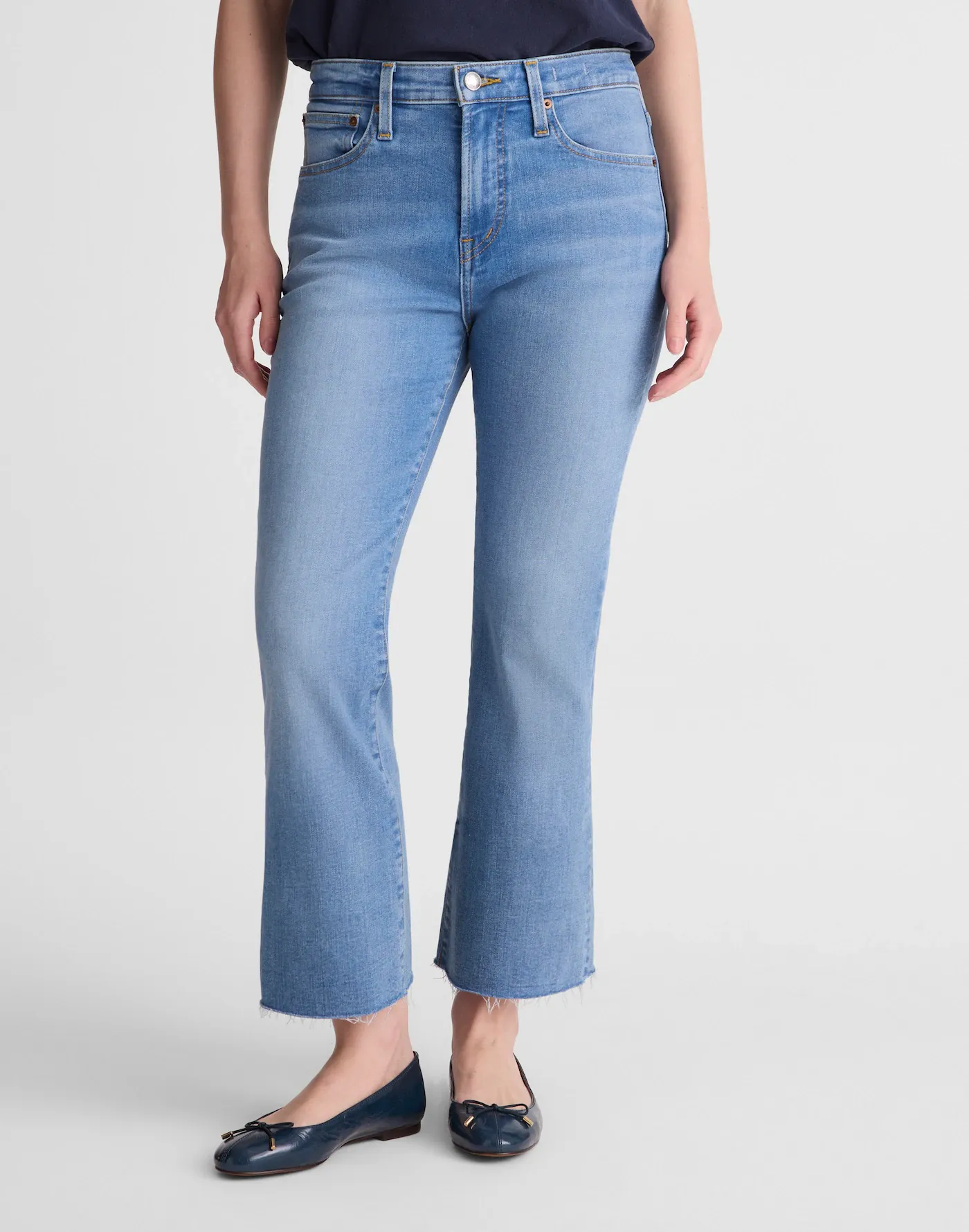 Madewell, The Flare Crop Jean in Super Stretch Denim