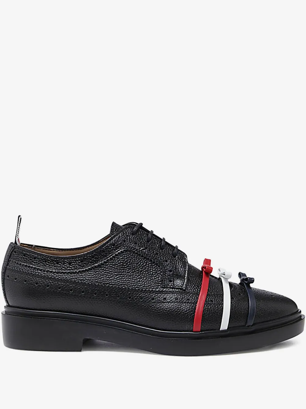 Thom Browne Rubber Sole Three-Bow Longwing Brogues | 39
