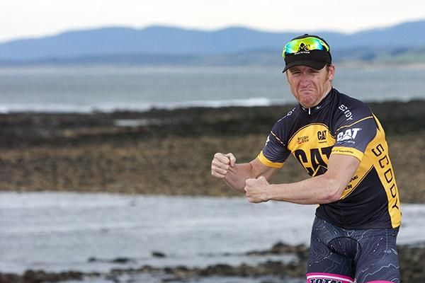 Plenty of muscle: Tour leader Gordon McCauley (Hyster-Total Rush) has been showing his brute strength on the tour especially on stage six when he took over the lead in possibly the tour's defining stage.