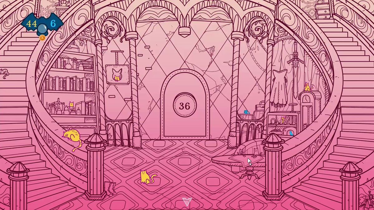 In-game screenshot of A Castle Full of Cats