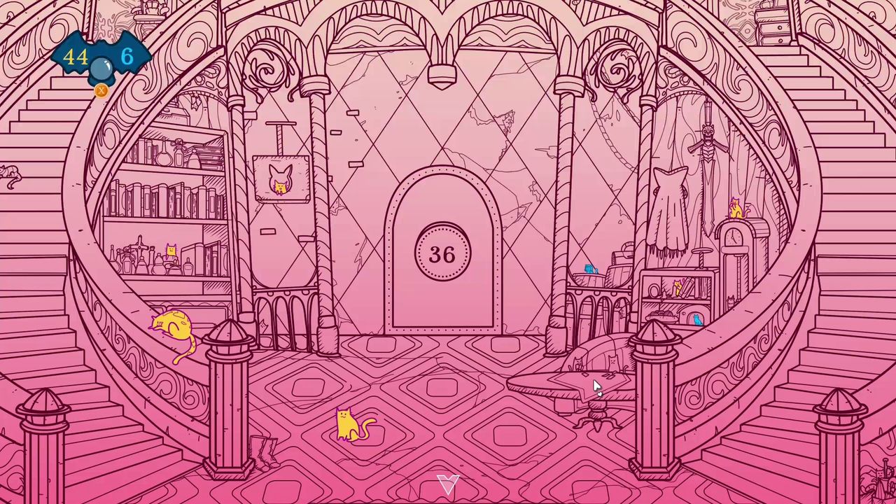 In-game screenshot of A Castle Full of Cats