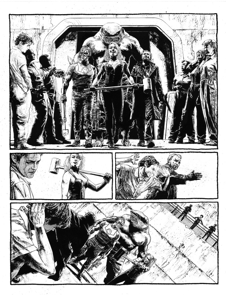 Suicide Squad: Blaze #1 inked page