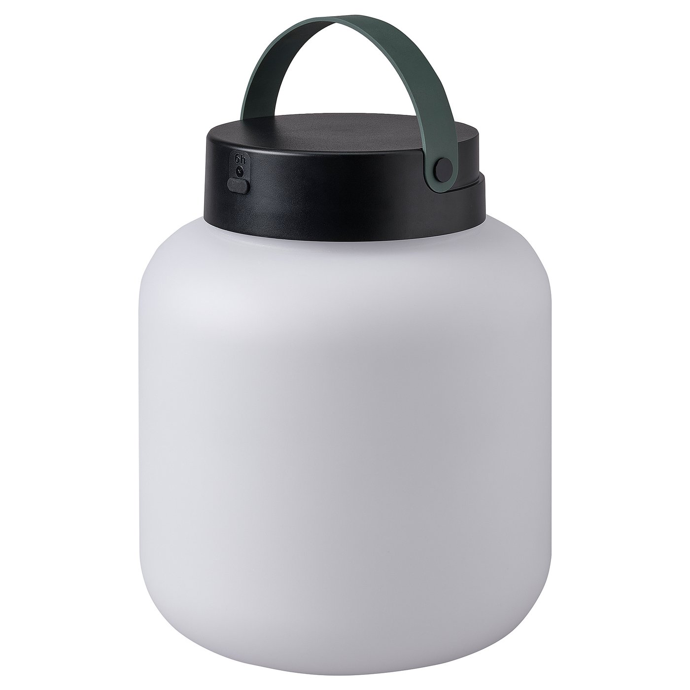 L&amp;Auml;nsport Led Portable Lamp, Battery Operated - White/dark Gray 8 &amp;frac34; "