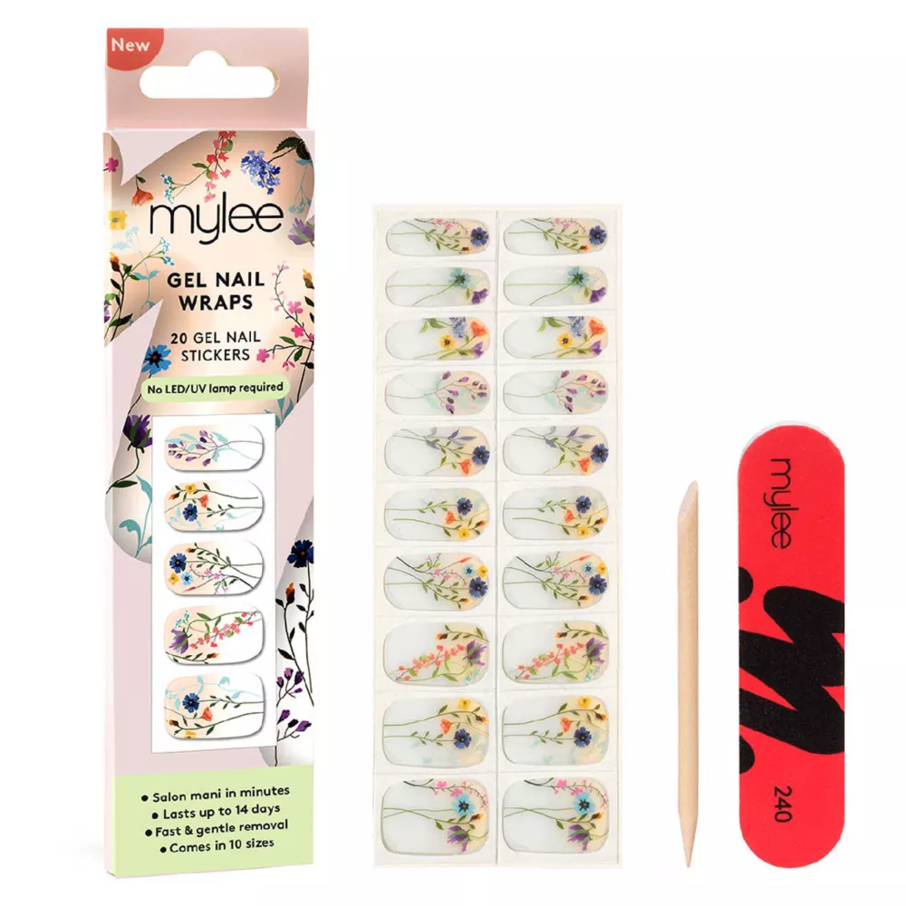 Mylee Gel Nail Wraps Blooming Lovely 20pcs