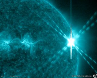 Aug. 9, 2011 solar flare in ultraviolet range