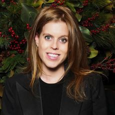Princess Beatrice wears a black dress