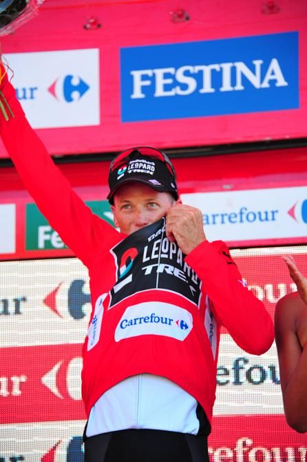 Chris Horner (RadioShack) happy with the race leader's jersey