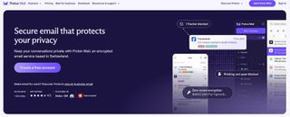 ProtonMail's main page