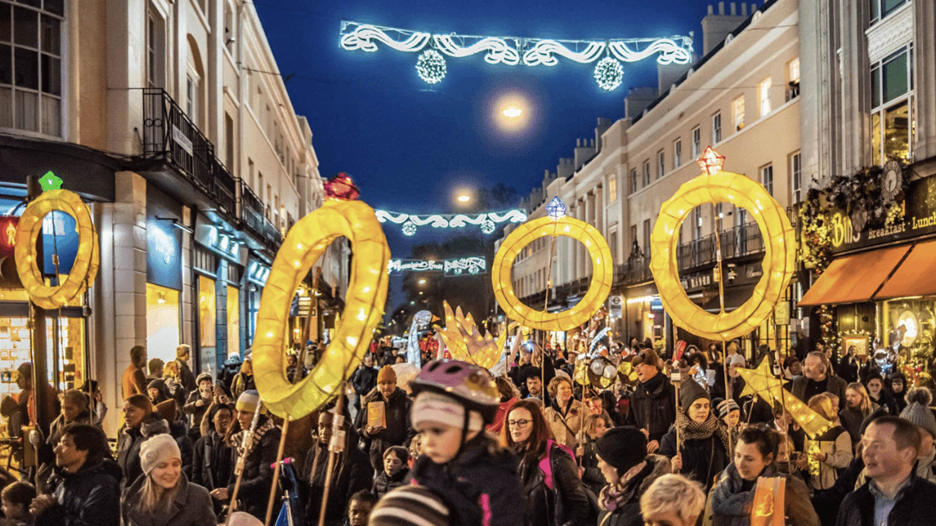 Christmas lights at Greenwich Market photo.