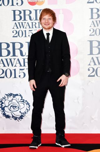 Ed Sheeran At The Brit Awards, 2015