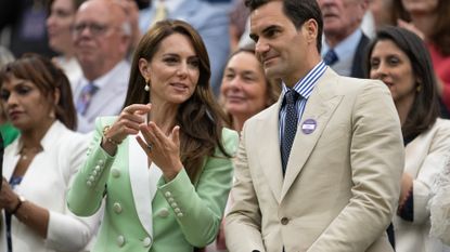 Kate Middleton and Roger Federer's chat Wimbledon 2023