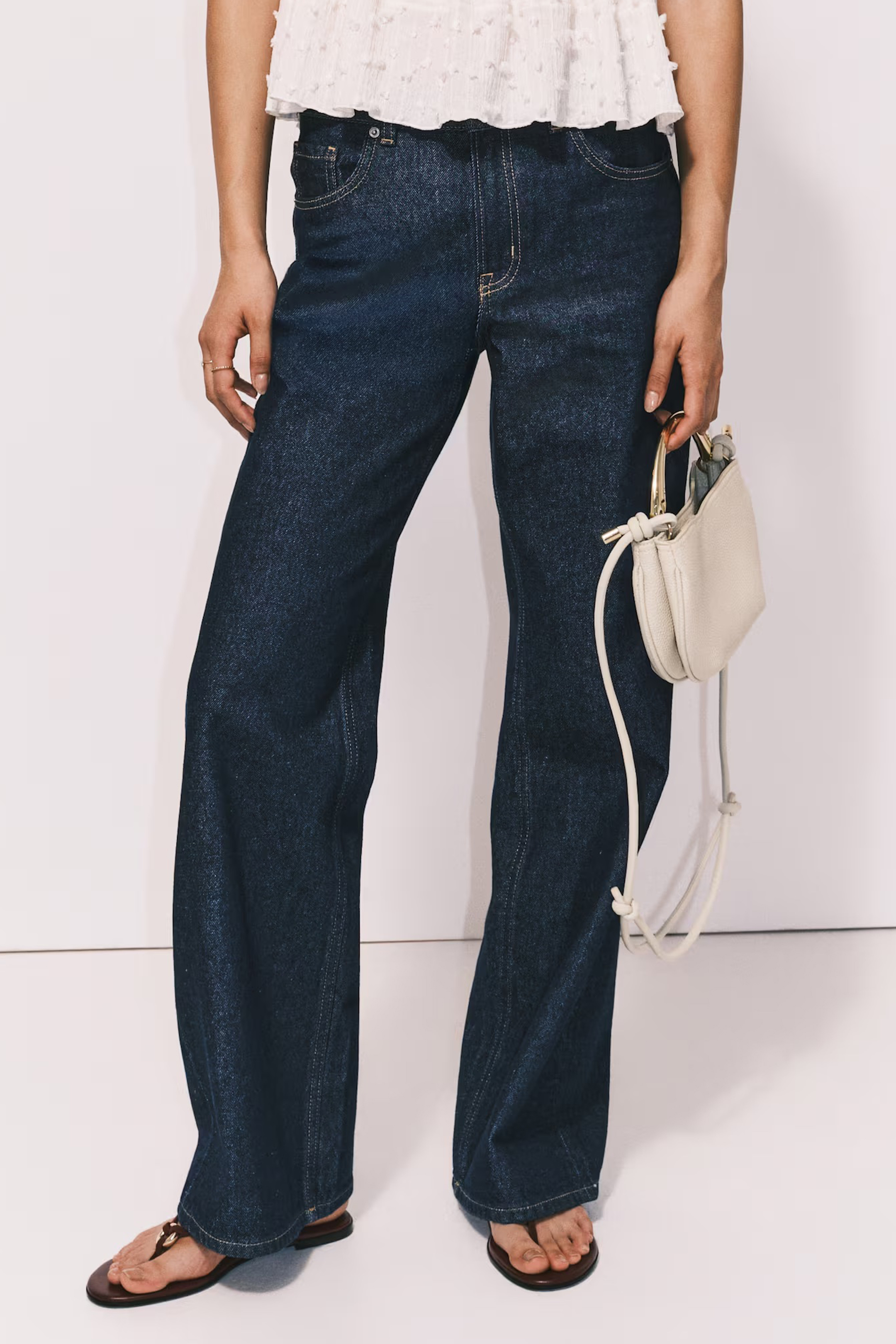 H&M, Bleecker High Rise Wide Leg Jeans