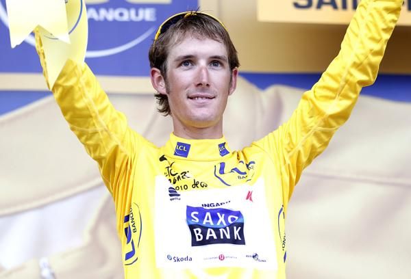 Andy Schleck (Saxo Bank) had another day in yellow.