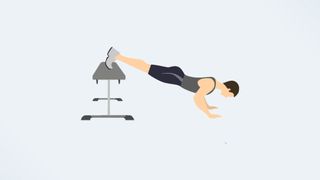 a man doing an elevated plank