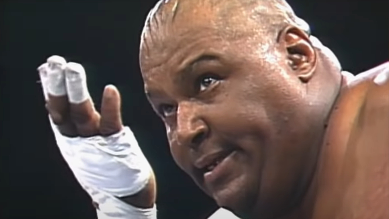 Abdullah the Butcher in his WWE Hall of Fame induction video
