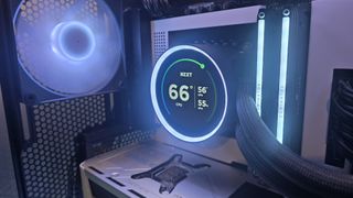 NZXT Kraken Elite 360 liquid cooler set-up inside a gaming PC.