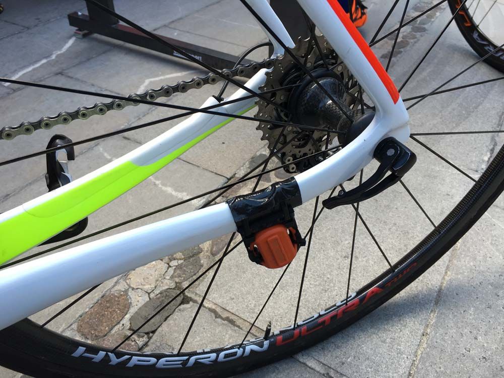 A little bit of gaffer's tape for the transponder