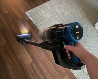Proscenic P11 Smart vacuum cleaner on hard floor