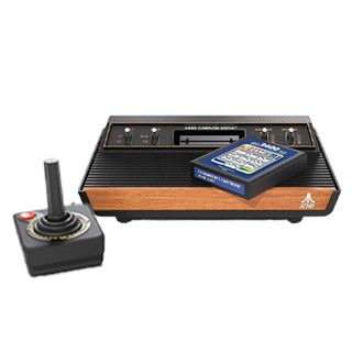Best retro games consoles; a classic console made from plastic and wood