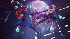 Ninja Gaiden: Ragebound artwork showing two ninjas on a cityscape background