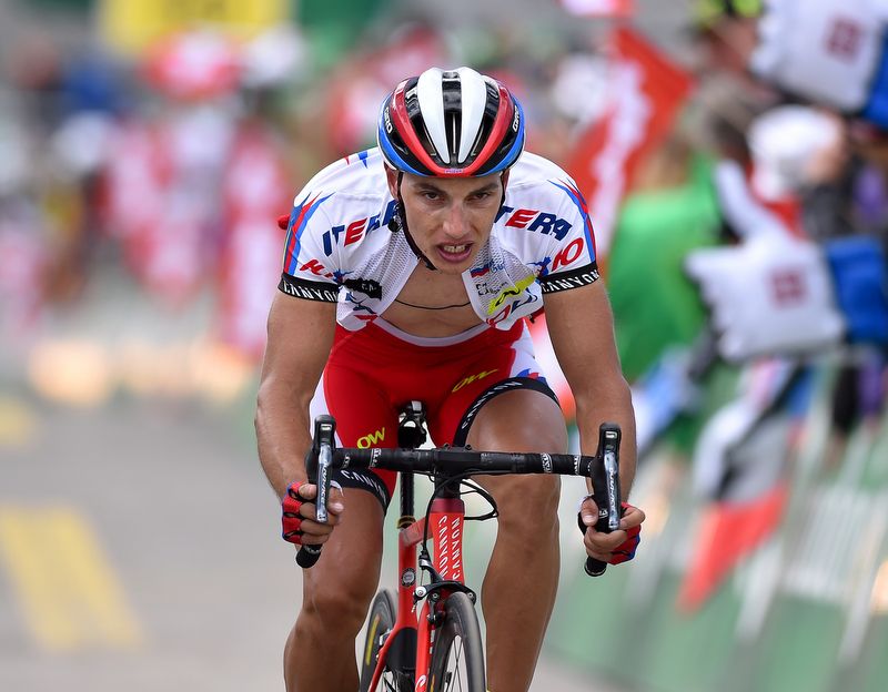 Simon Spilak (Katusha) crosses the line