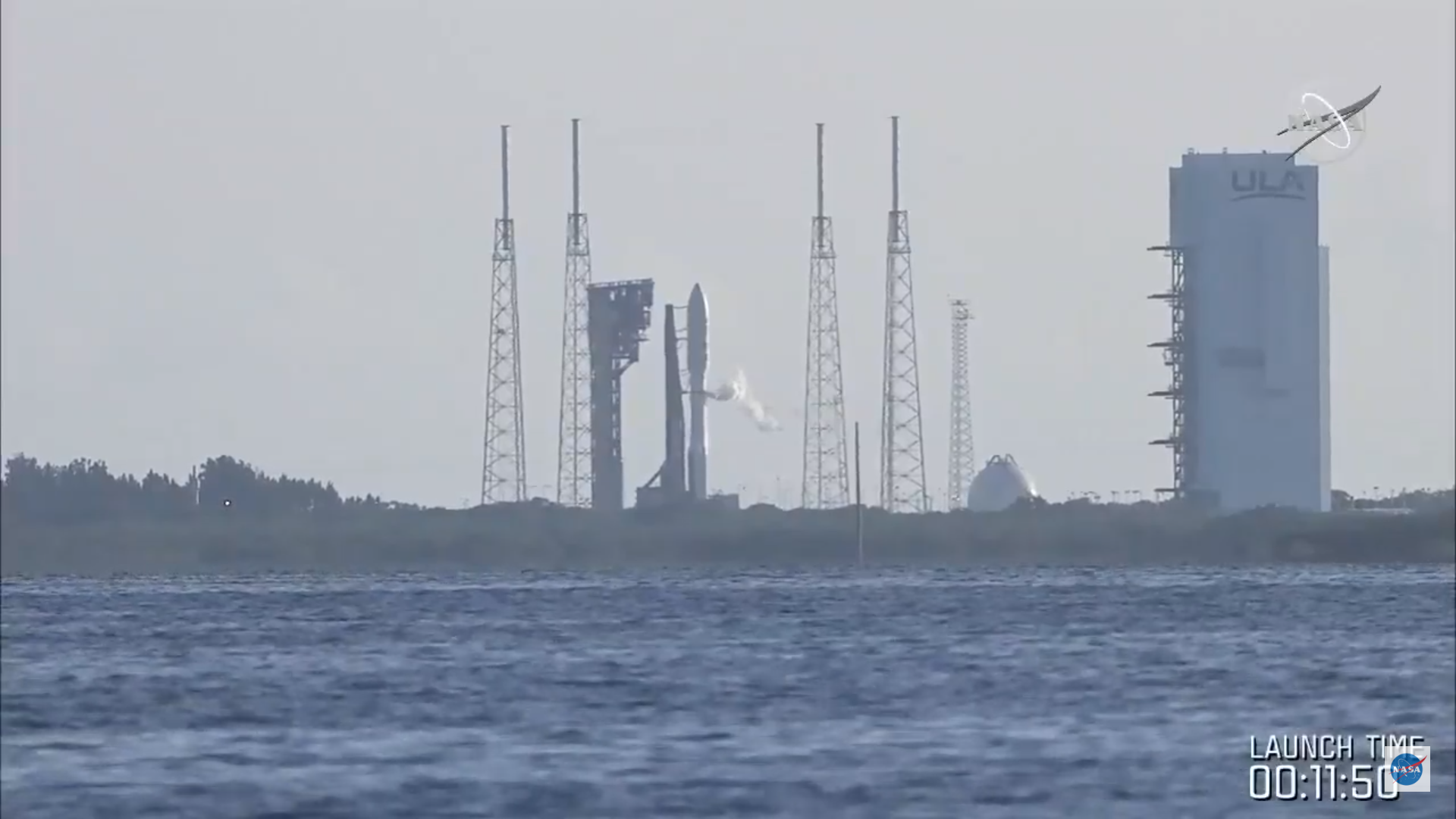 A view of the Mars 2020 mission's ULA Atlas V rocket as seen before launch on July 30, 2020.