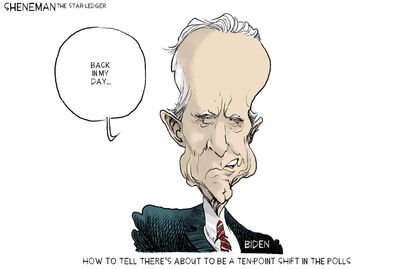Political Cartoon U.S. Back In My Day Biden Polls Democratic Debate