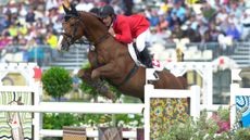 Markus Fuchs, pictured jumping at the Sydney 2000 Olympics, is to train the Swiss eventing team for Paris 2024