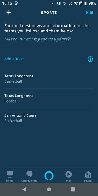Alexa app sports 2