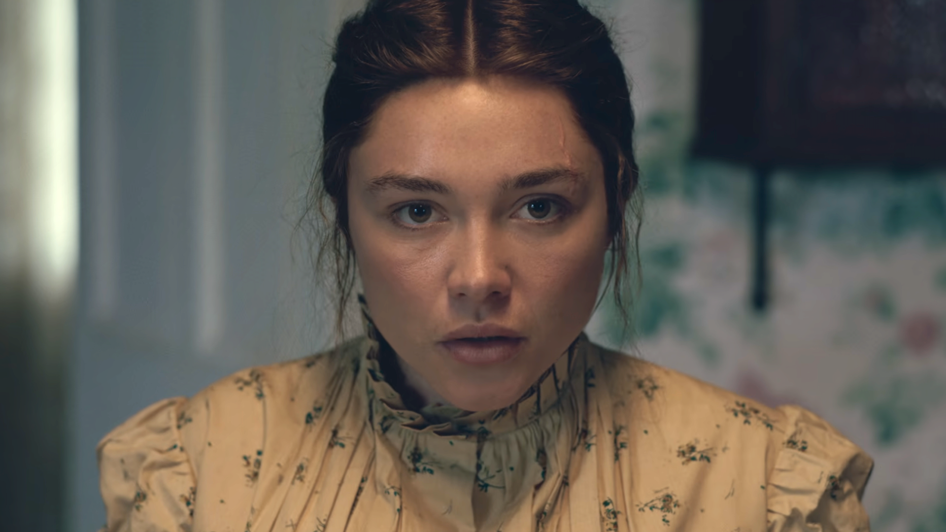 Florence Pugh as Kate in the brothel in East of Eden episode 4
