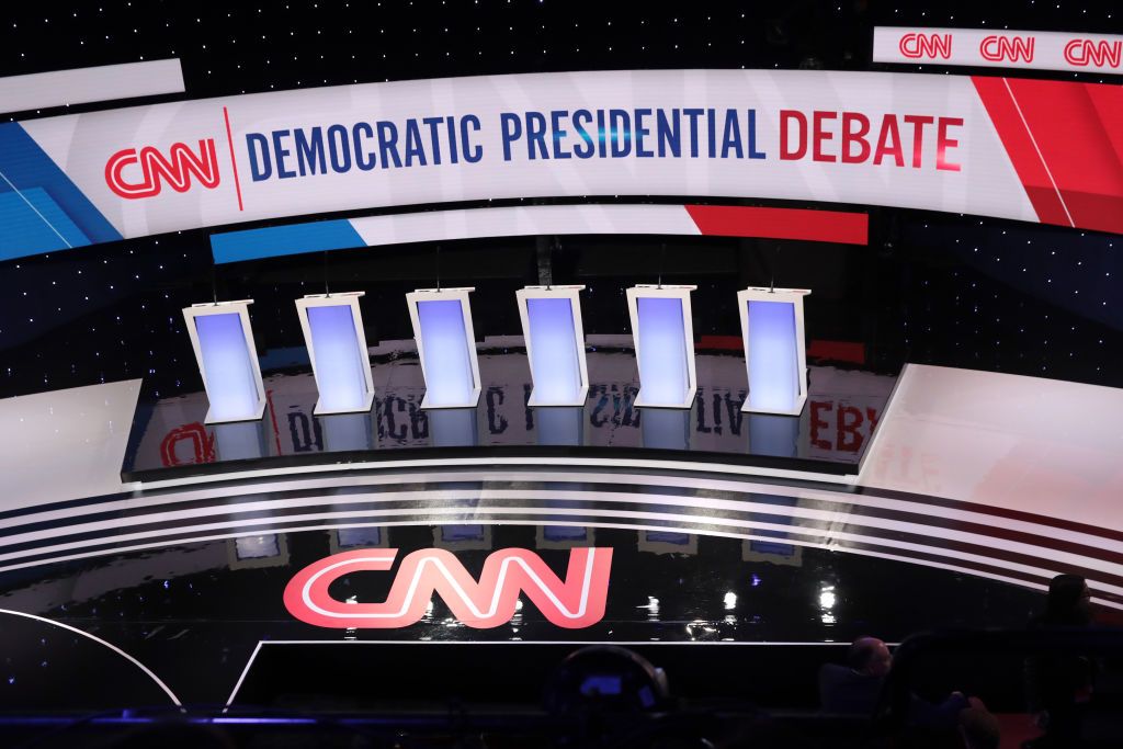 CNN debate stage.