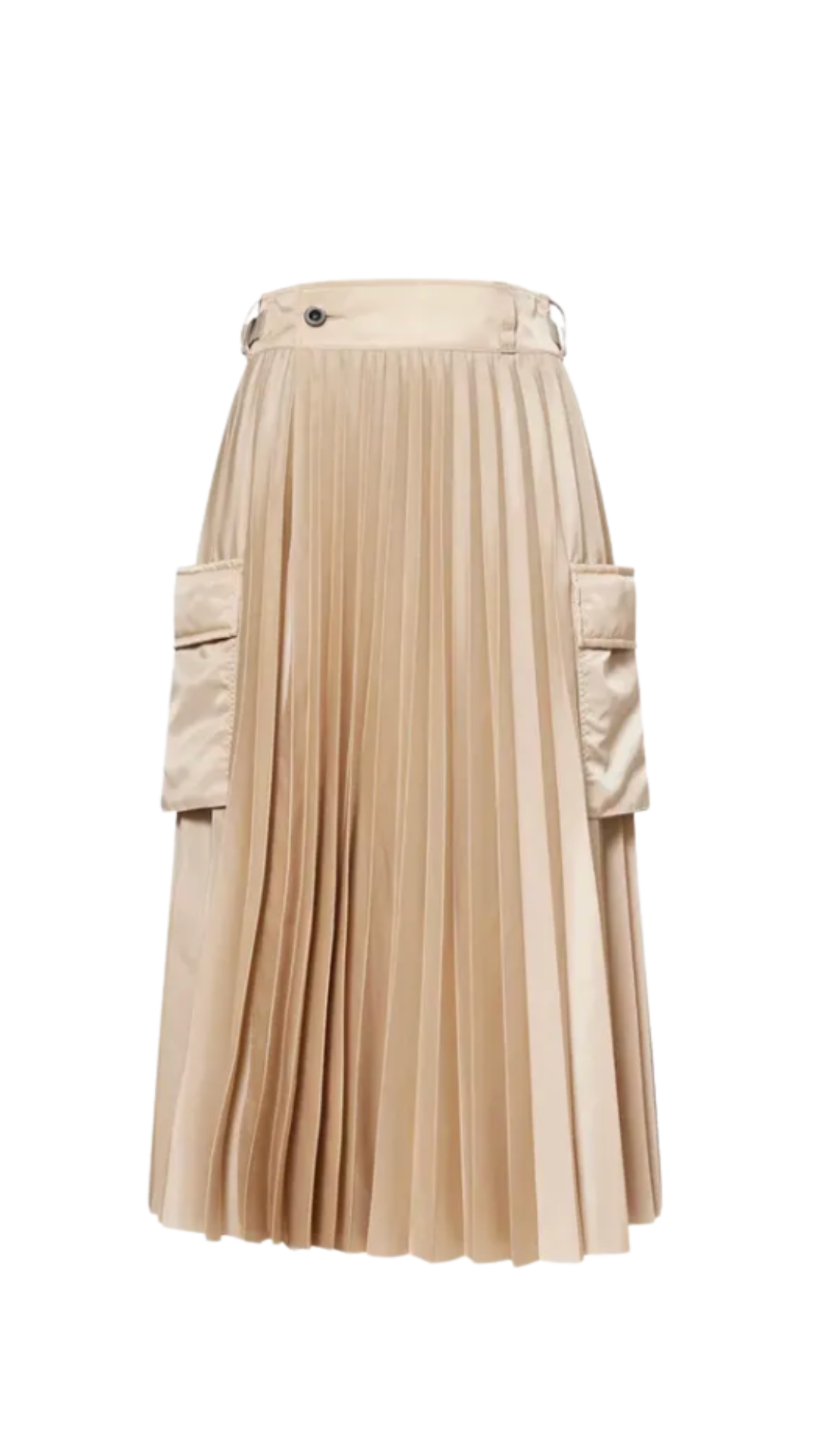 SACAI, Pleated Wrap-Front Woven Midi Skirt