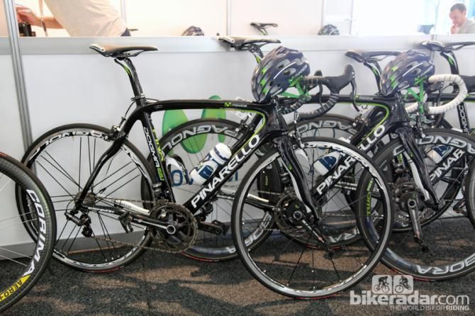 Movistar's Pinarello Dogma 65.1 Think2 at the Tour Down Under.