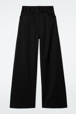 Wide-Leg Cotton Trousers