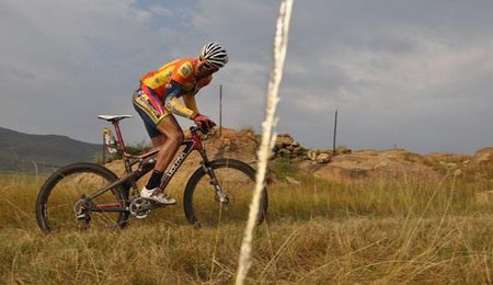 Kevin Evans shows everyone a clean pair of heels.