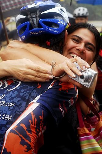 No time for pictures as Prado shares his achievement.