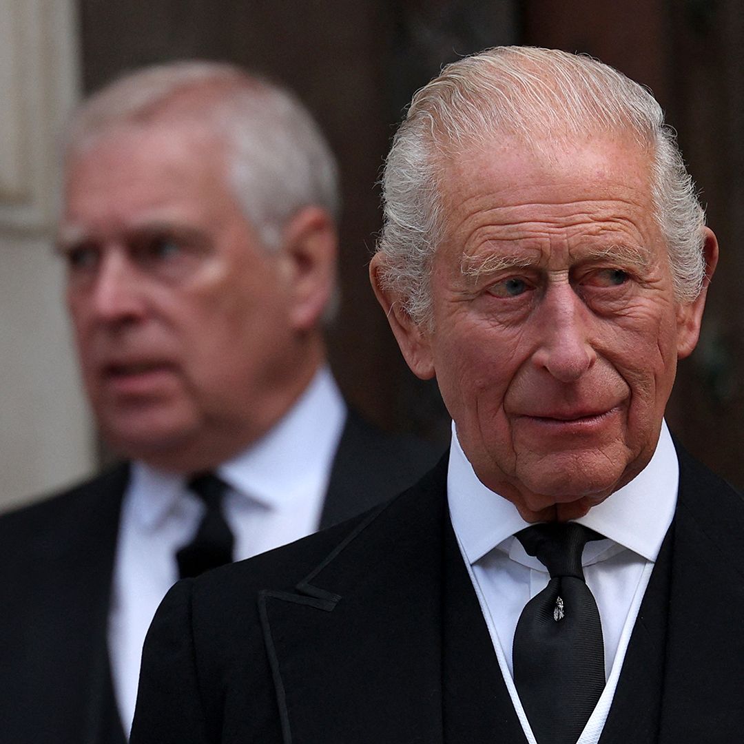 Britain&#039;s Prince Andrew, Duke of York (L) and Britain&#039;s King Charles III leave following a Requiem Mass, a Catholic funeral service, for the late Katharine, Duchess of Kent, at Westminster Cathedral in London on September 16, 2025. Britain&#039;s Duchess of Kent, known for her links to the Wimbledon tennis tournament and for anonymously teaching music at a primary school. The duchess, a talented pianist, organist and singer, was born Katharine Worsley into an aristocratic family in Yorkshire, northern England. (Photo by Adrian Dennis / AFP) (Photo by ADRIAN DENNIS/AFP via Getty Images)