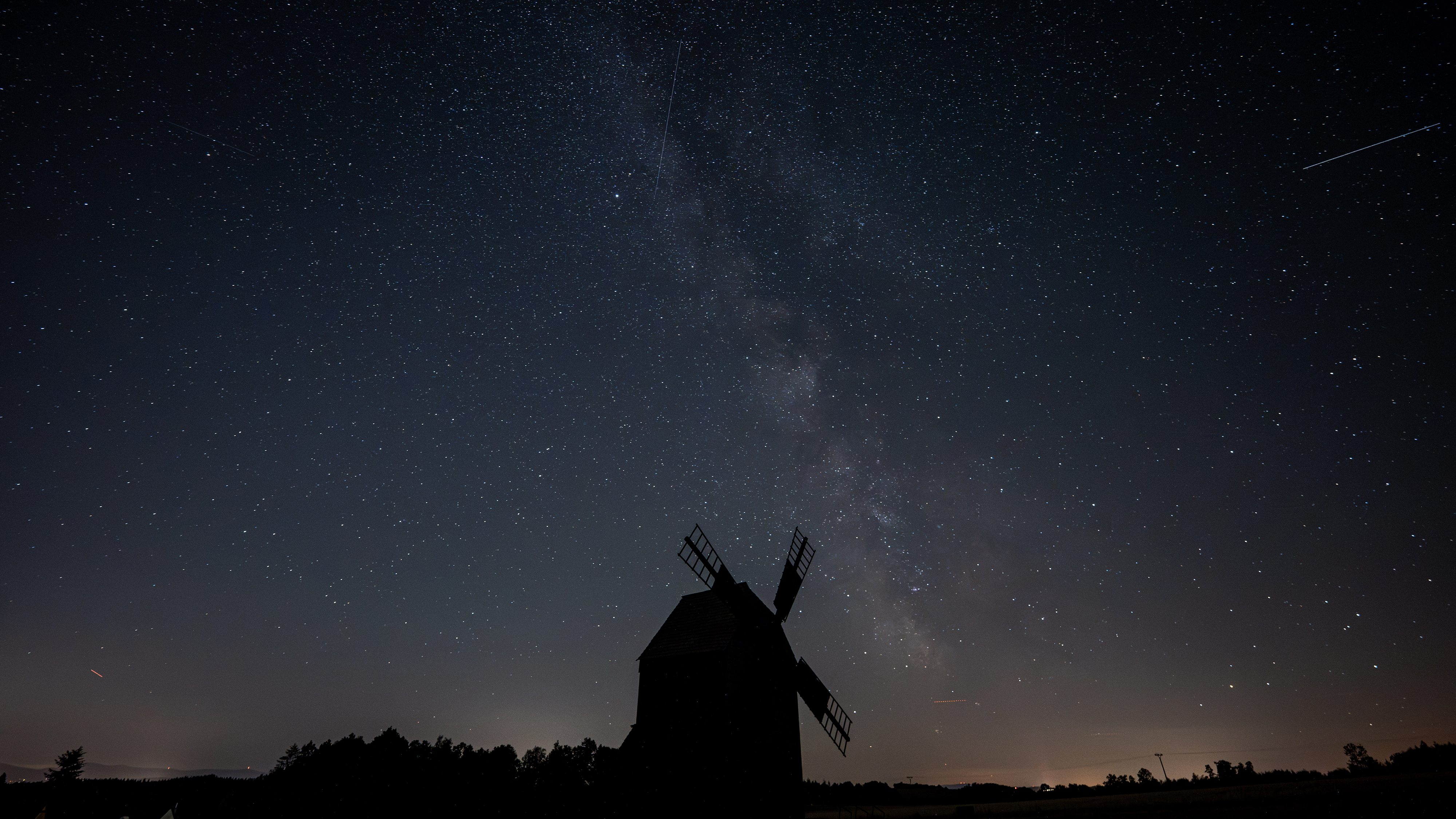 BILOVEC, CZECH REPUBLIC - AUGUST 11: Perseid meteor showers is observed over an old windmill in Bilovec near Ostrava, Czech Republic, on August 11, 2026. (Photo by Lukas Kabon/Anadolu via Getty Images)