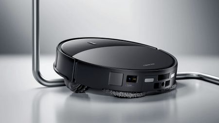 Roborock Saros 20 robot vacuum in an apartment